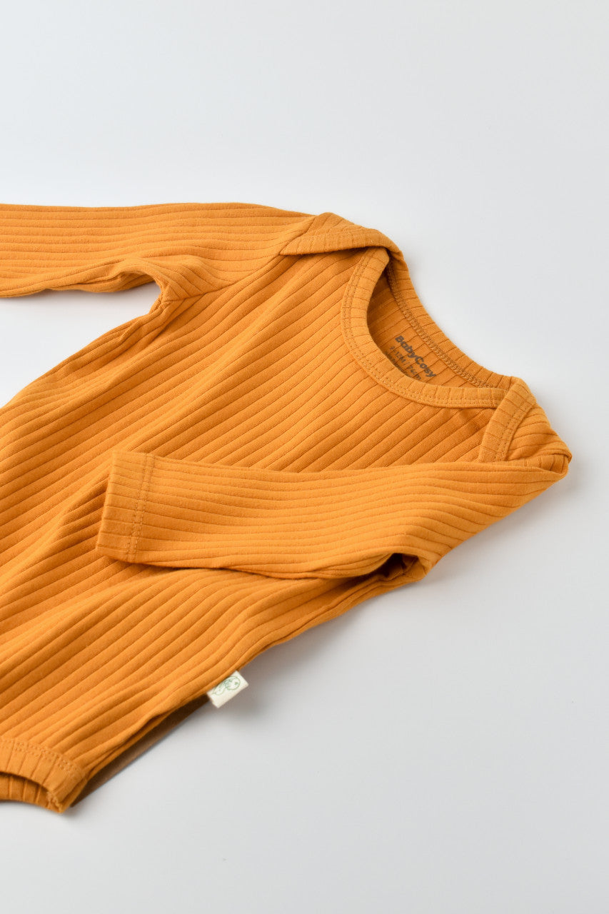 Body Bebe Unisex cu maneca lunga din 95% bumbac organic cu 5% elastan - , BabyCosy